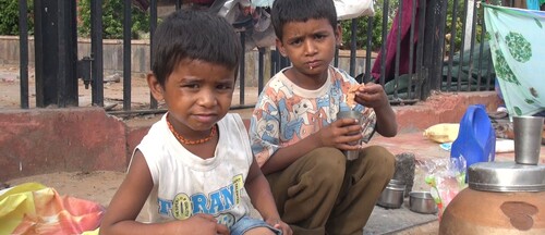 Leven op straat in India